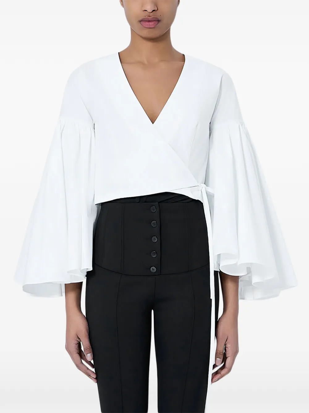 Jacquemus The Paysan wrap blouse - Bianco