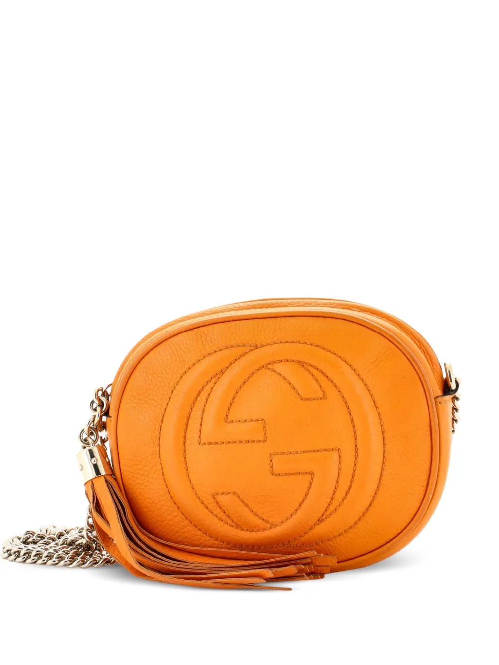 Gucci Pre-Owned Soho Chain Bag Leather Mini crossbody bag - Arancione