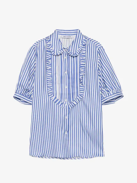 Dice Kayek striped puff-sleeves blouse