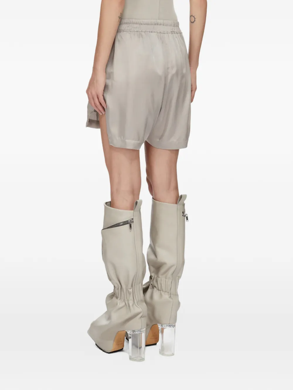 Rick Owens Temple shorts met ruches Beige
