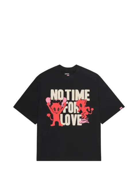 BROKEN PLANET No time for love graphic-print cotton T-shirt