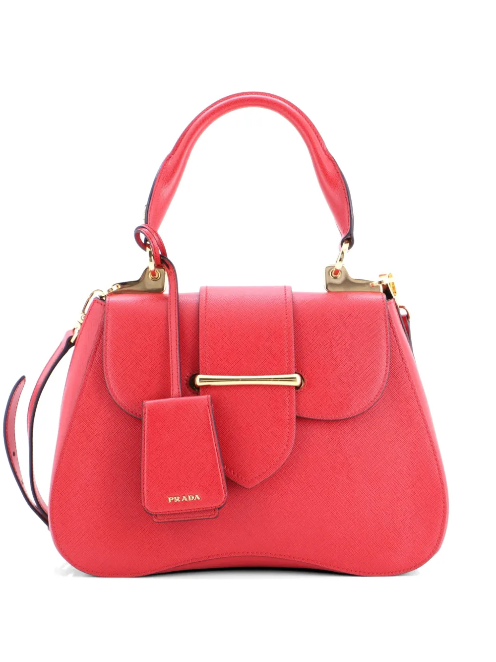Prada Pre-Owned Borsa a tracolla Sidonie grande in pelle Saffiano - Rosso