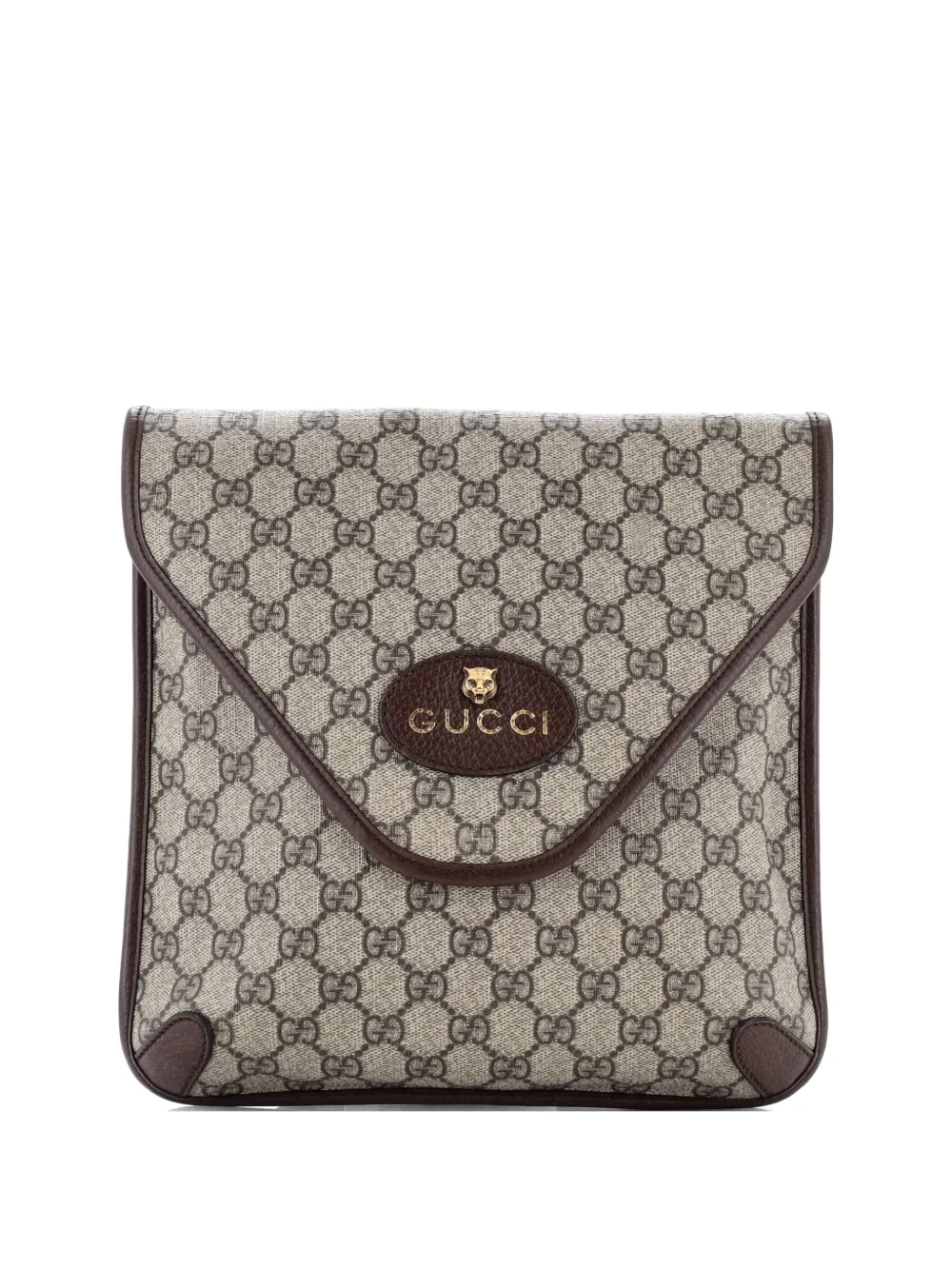 Gucci Pre-Owned Borsa a tracolla Neo Vintage media in tela cerata GG - Marrone