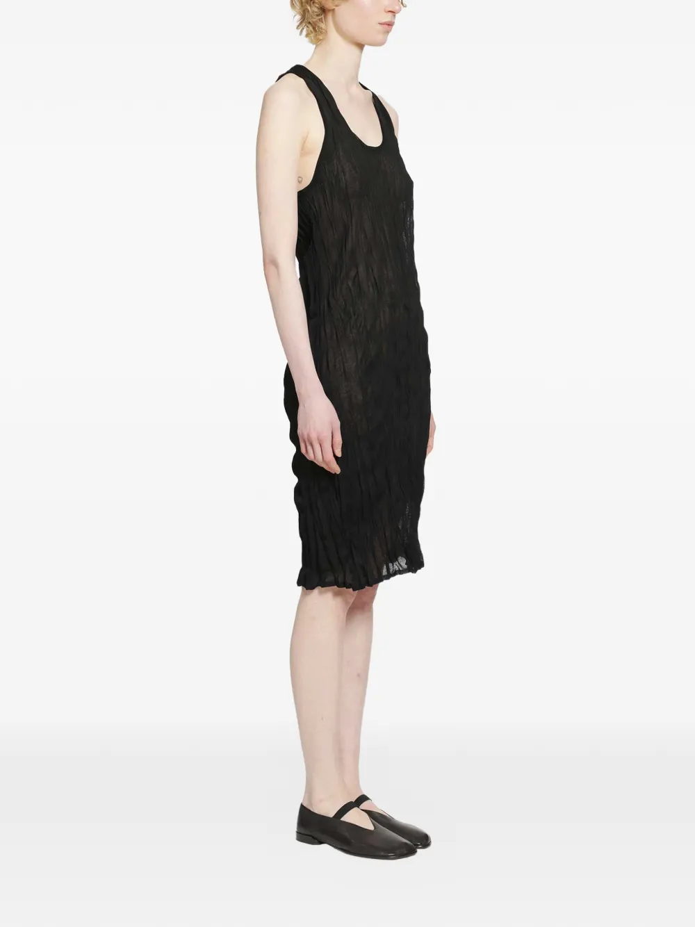 TOTEME crinkled tank dress - Nero