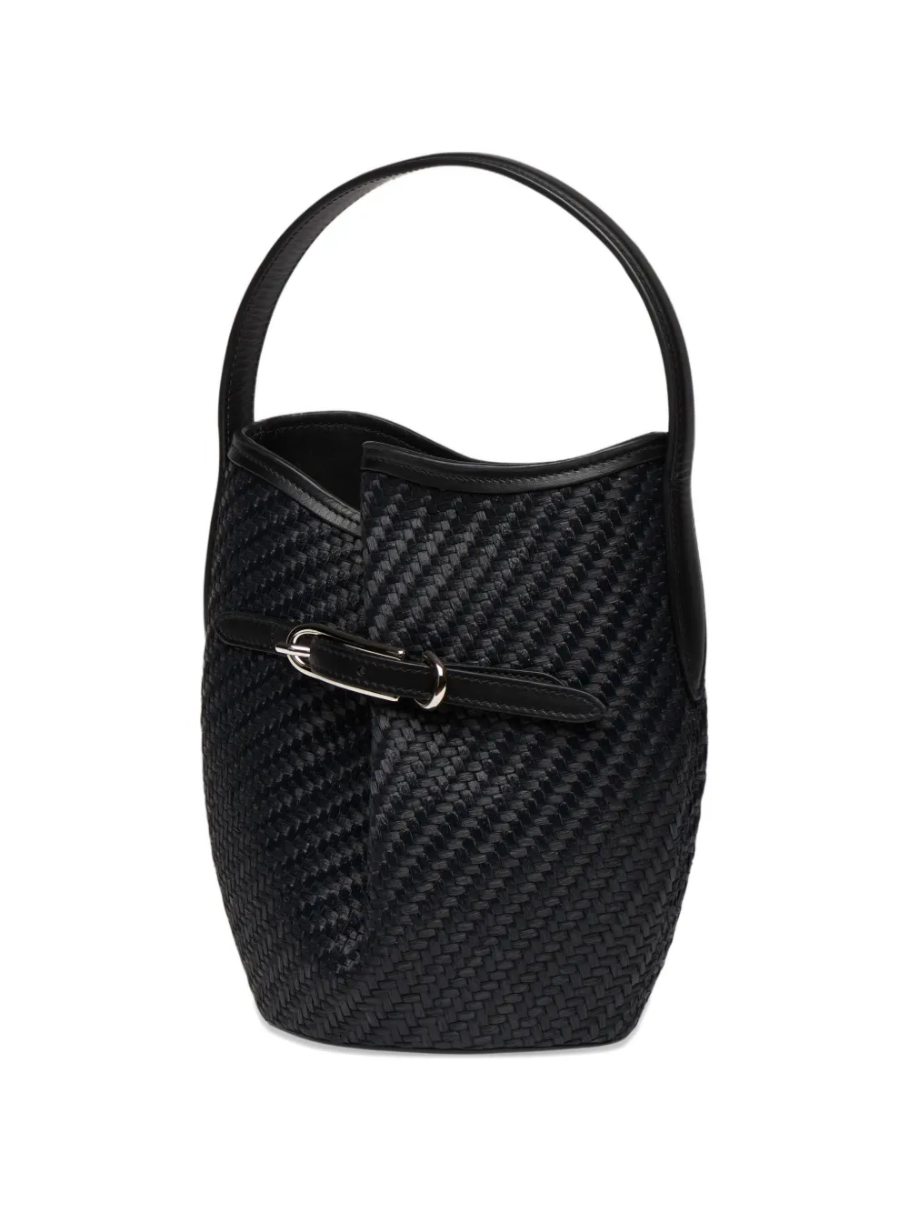 Liffner Borsa a secchiello intrecciata - Nero