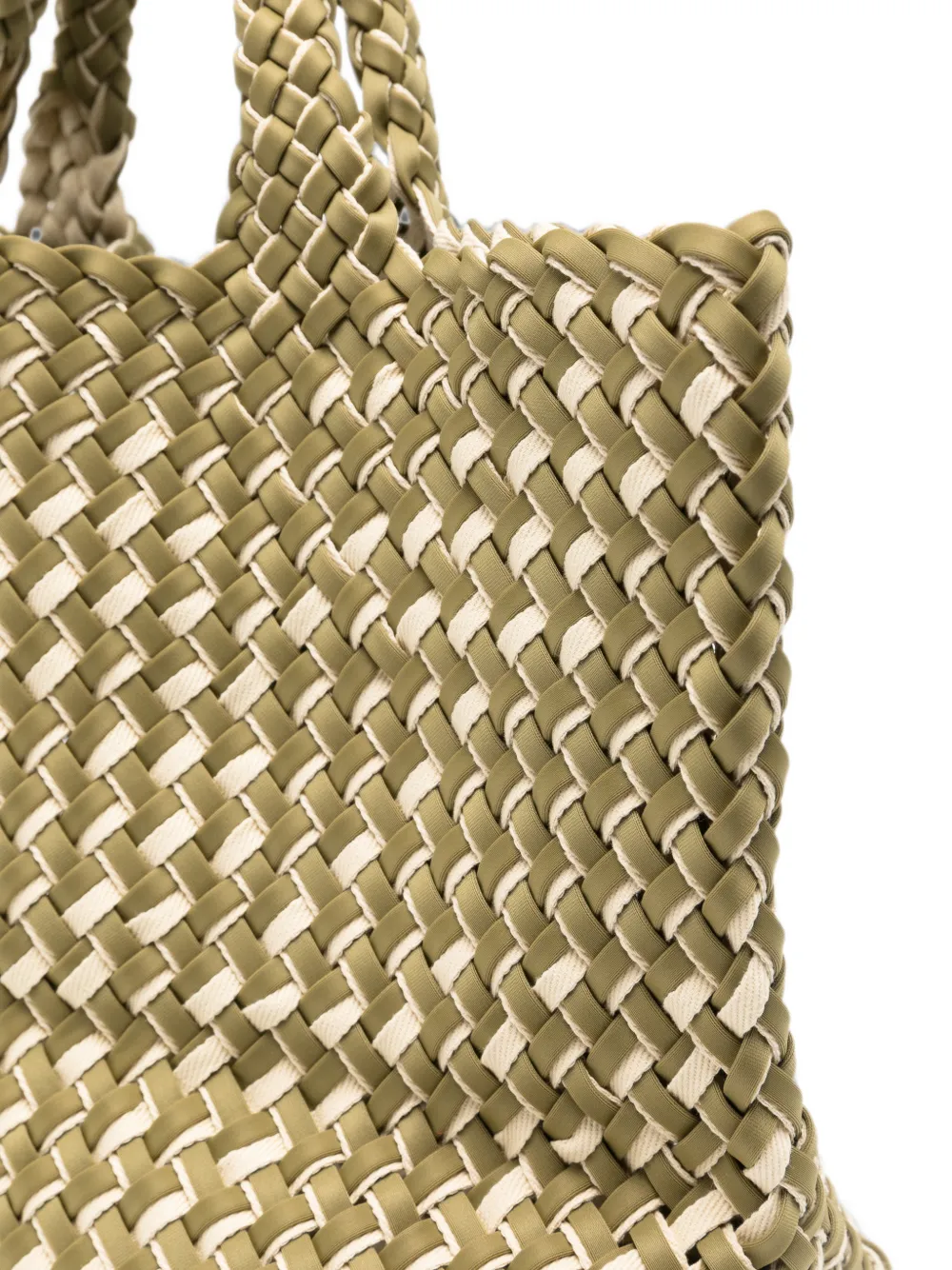 NAGHEDI Medium St Barths dubbelgeweven shopper Beige