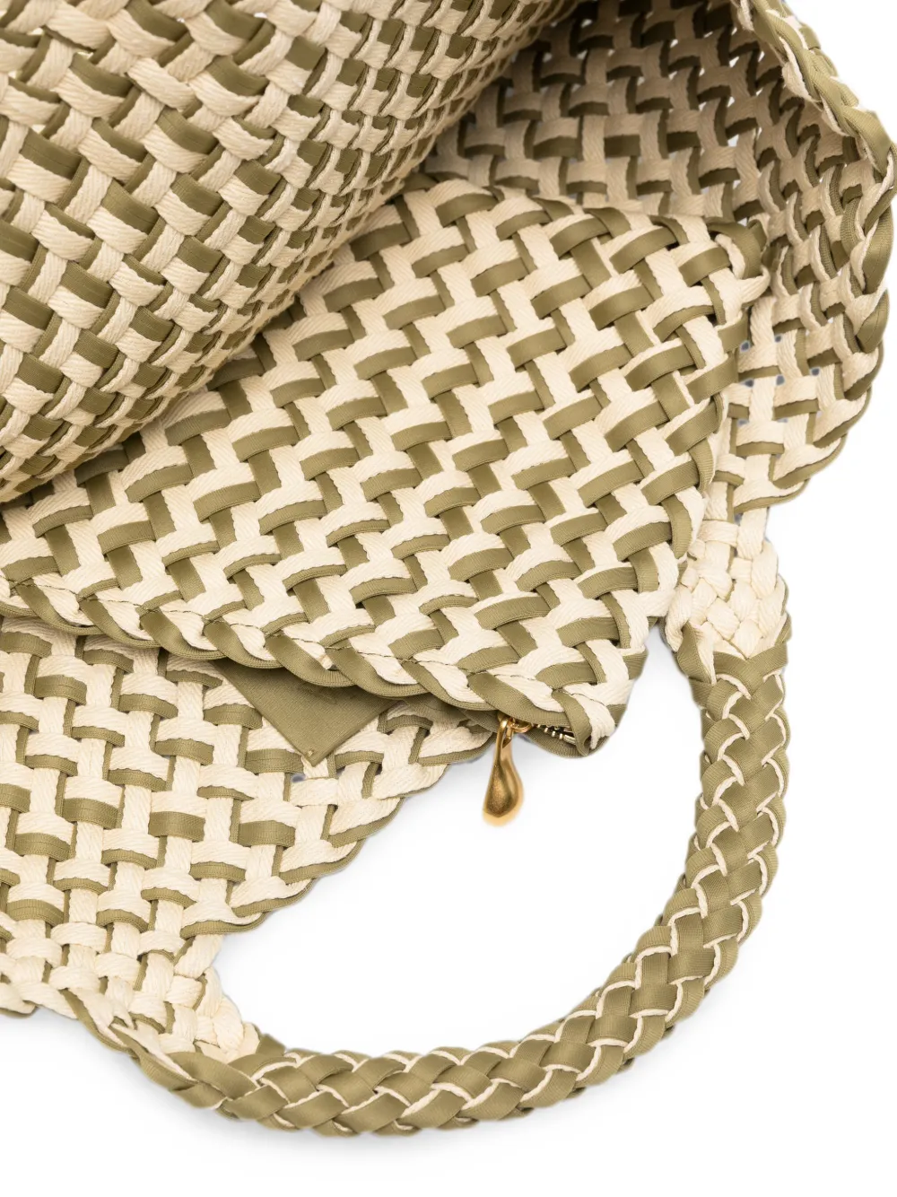 NAGHEDI Medium St Barths dubbelgeweven shopper Beige