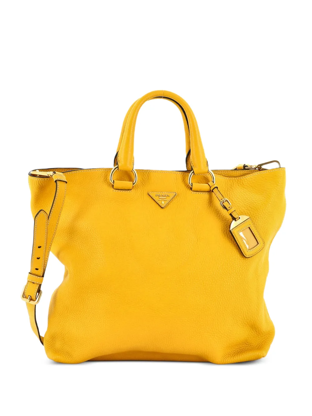 Prada Pre-Owned Convertible Shopper Vitello Daino Large tote bag - Giallo