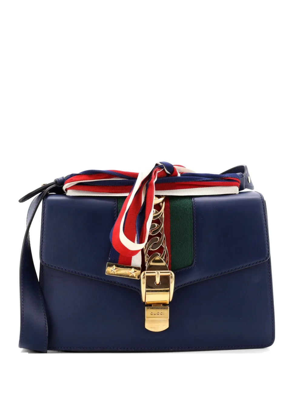 Gucci Pre-Owned Borsa a spalla Sylvie piccola in pelle - Blu