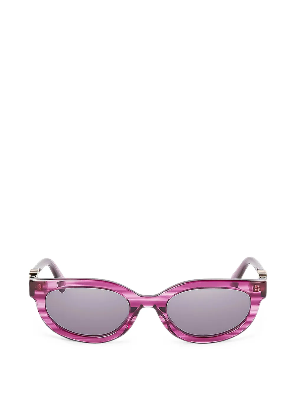 Off-White Eyewear Sparks logo-plaque cat-eye sunglasses - Viola