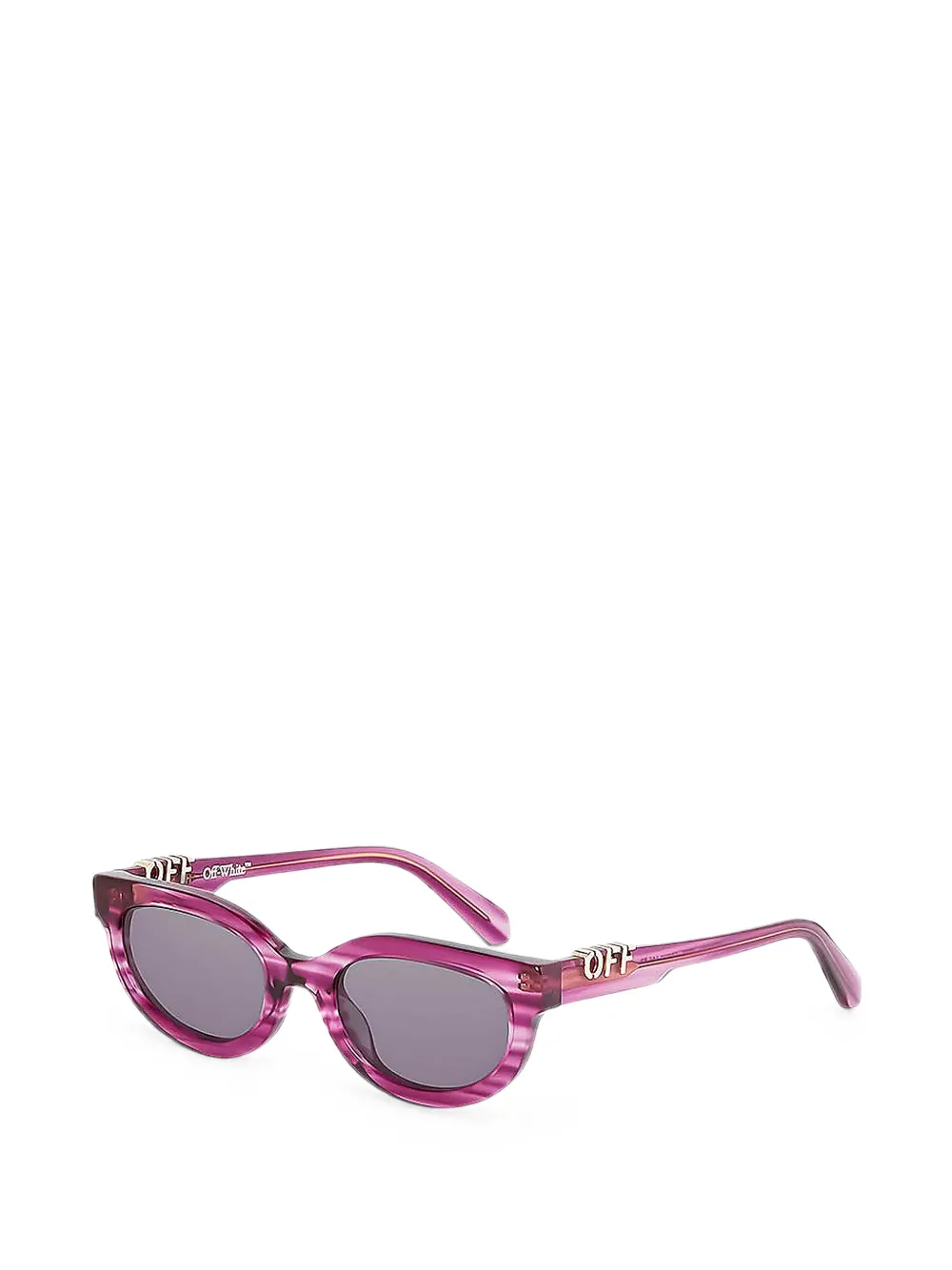 Off-White Eyewear Sparks cat-eye zonnebril met logoplakkaat Paars