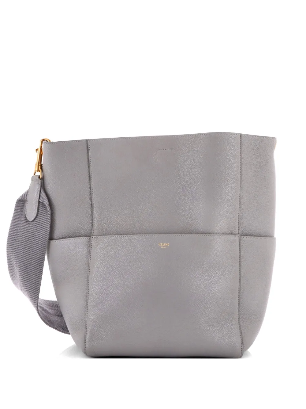 Celine Pre-Owned Borsa a spalla Sangle Seau grande in pelle di vitello - Grigio