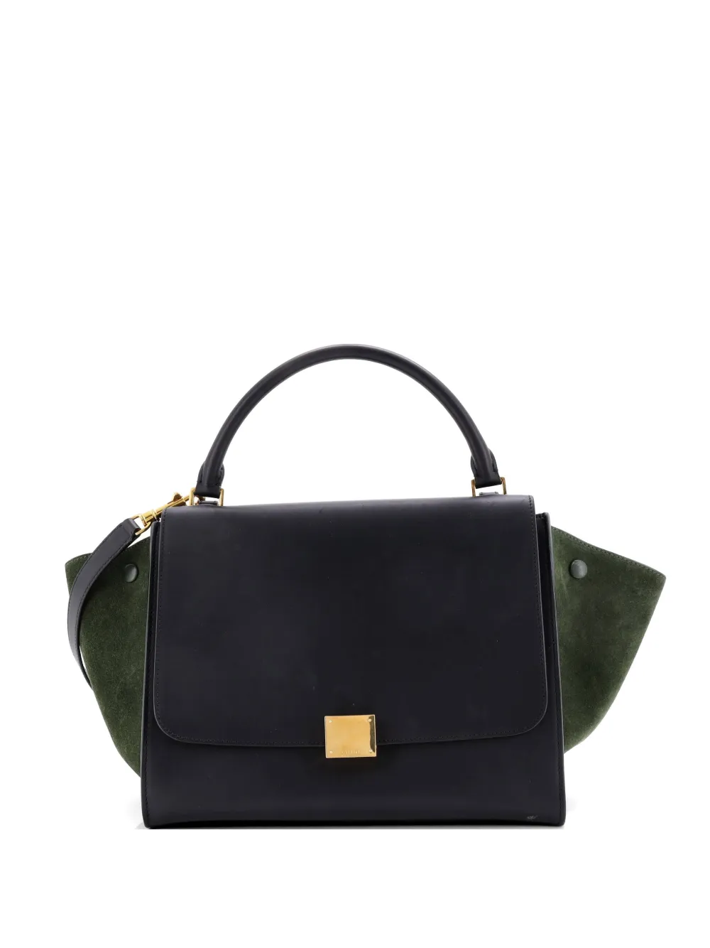 Celine Pre-Owned Mittelgroße Trapeze Satchel-Tasche aus Leder - Schwarz