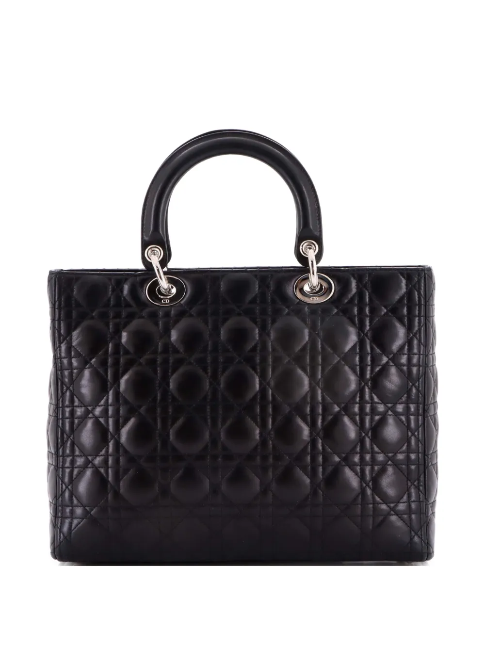  Christian Dior Pre-owned Bolso Shopper Lady Dior Xl De Piel De Borrego Con Acolchado Cannage Característico - Negro 
