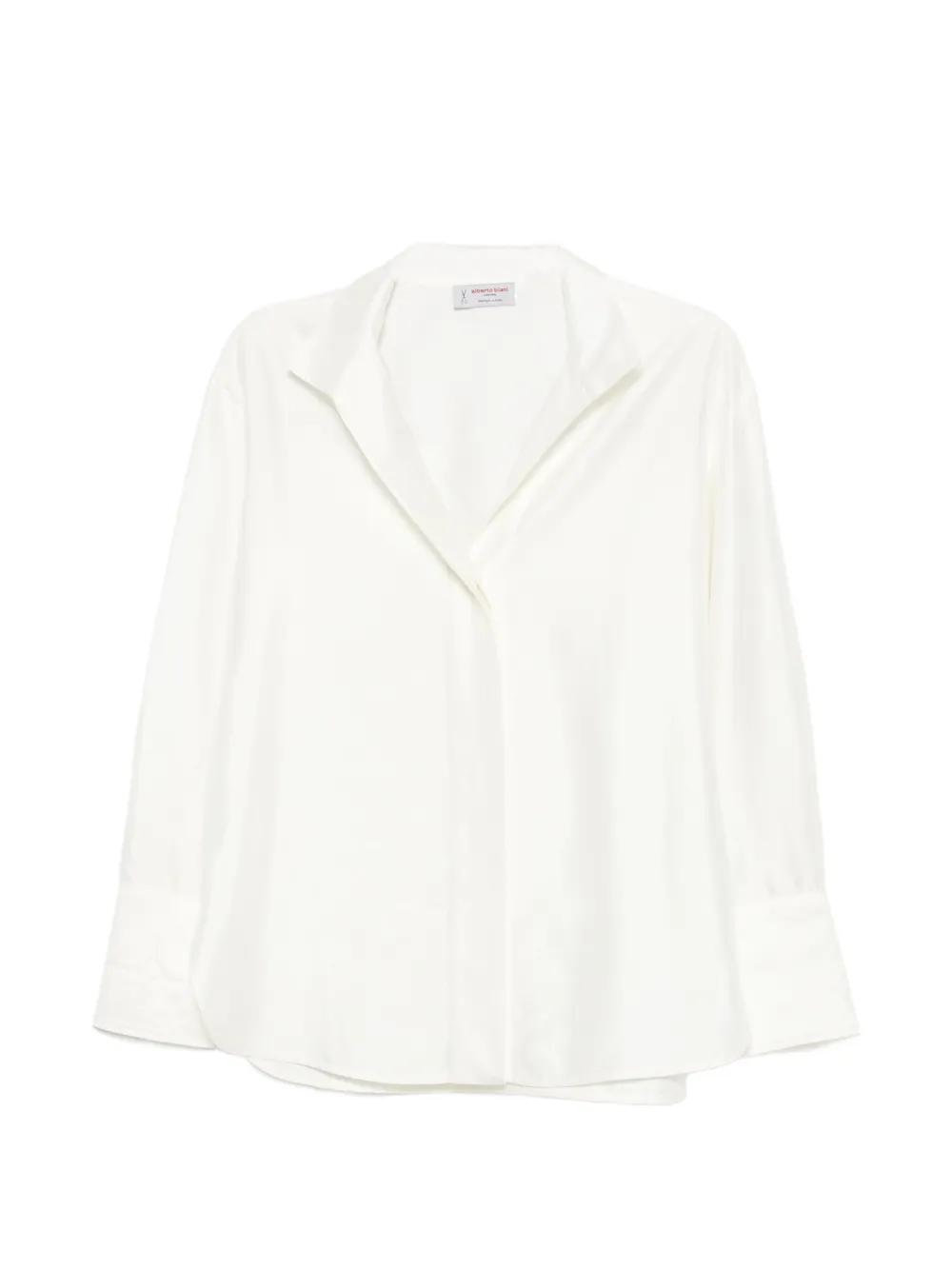 Alberto Biani long-sleeve silk shirt - Bianco