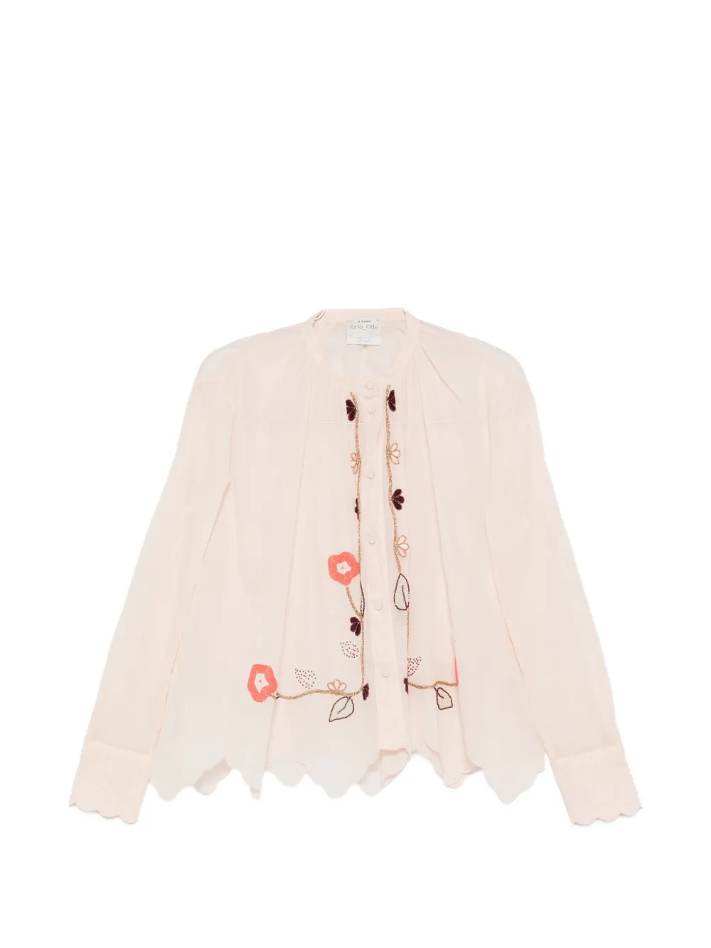 Forte Forte scalloped-hem shirt - Toni neutri