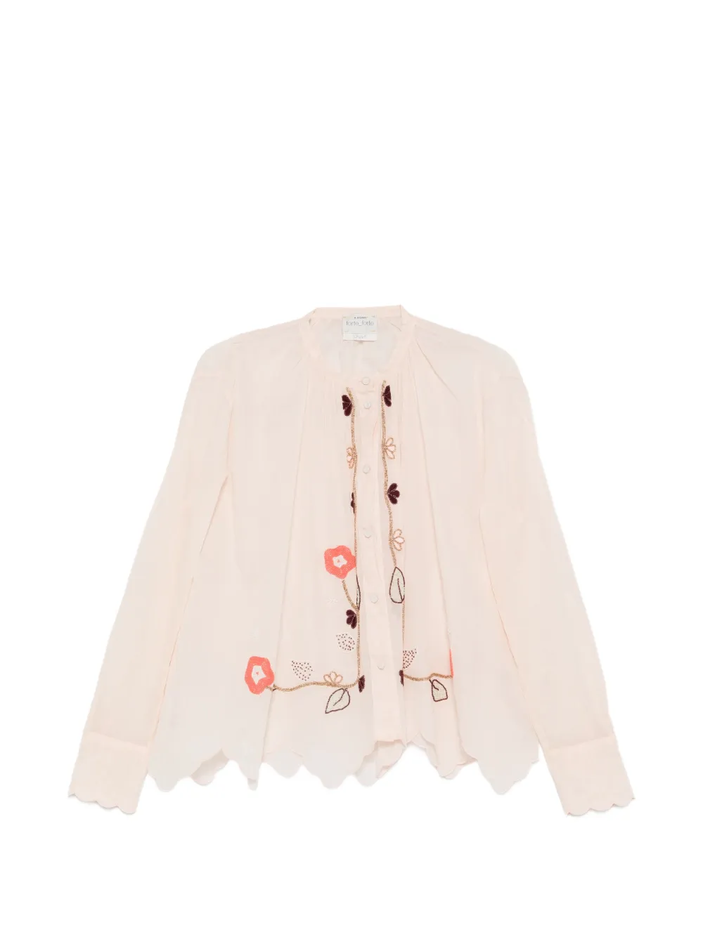 Forte Forte scalloped-hem shirt - Toni neutri