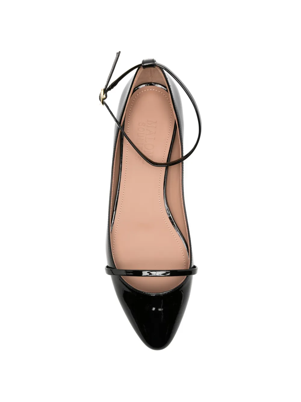 Malone Souliers Mary ankle-strap ballet flats Zwart