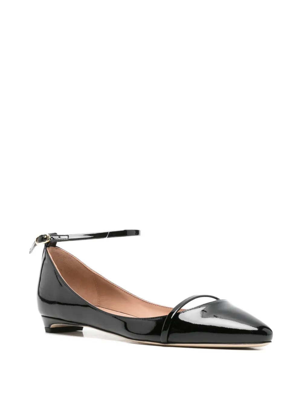 Malone Souliers Mary ankle-strap ballet flats Zwart