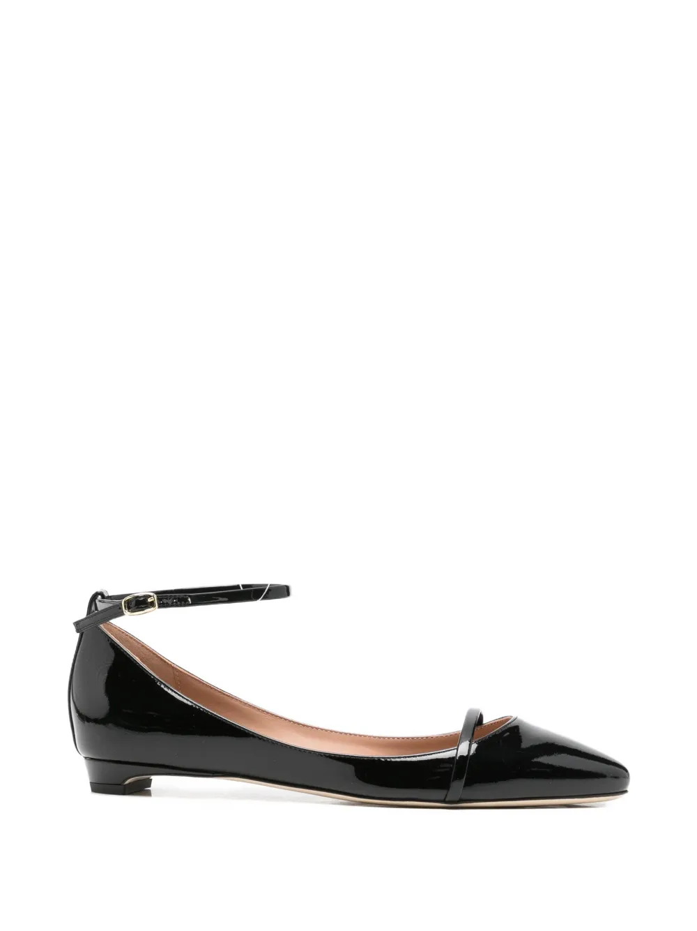 Malone Souliers Mary ankle-strap ballet flats - Nero