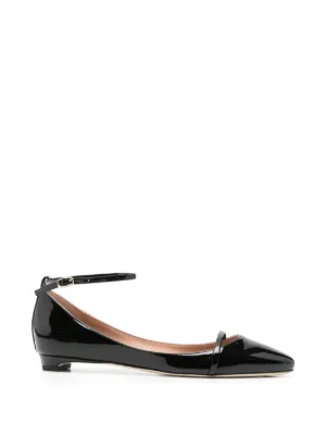 Gianvito Rossi Ribbon Jane Ballerina Shoes | Black | FARFETCH