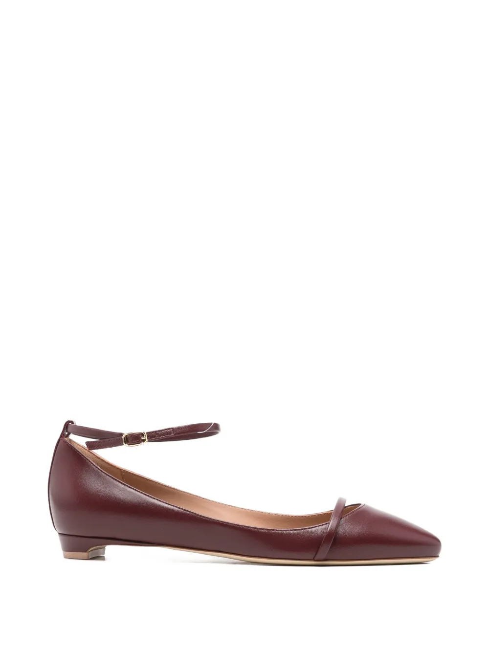 Malone Souliers Mary ankle-strap ballet flats Rood