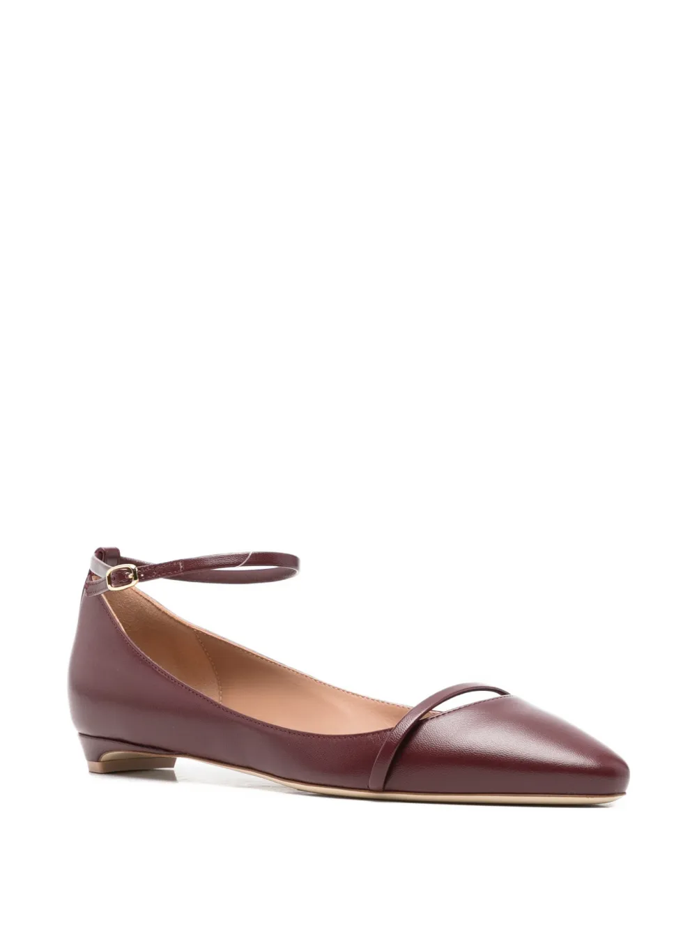 Malone Souliers Mary ankle-strap ballet flats Rood