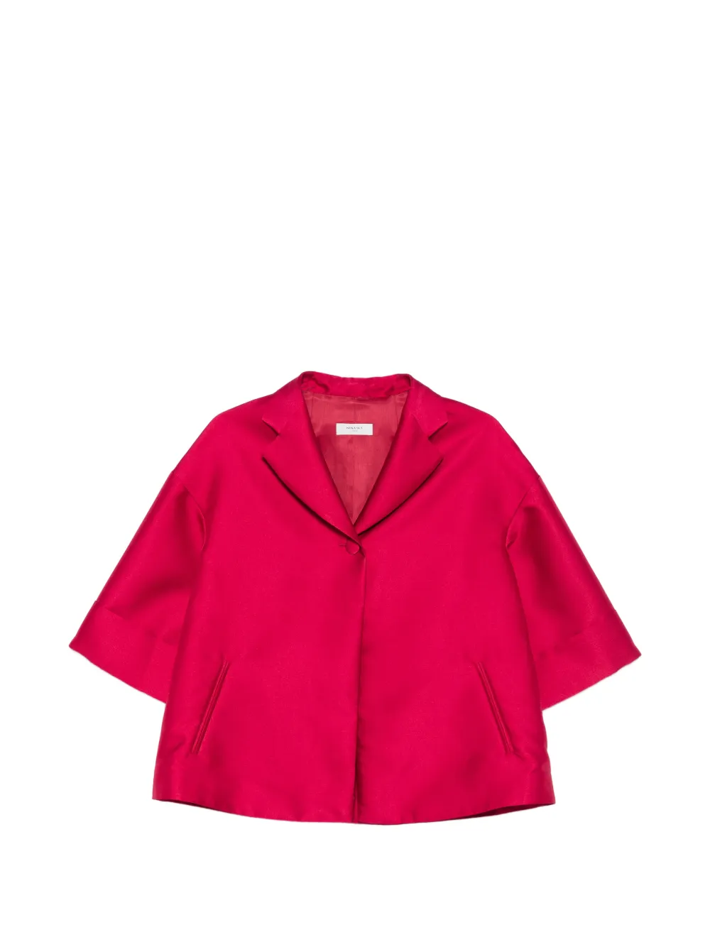 NINA 14.7 satin-finish cropped jacket - Rosa
