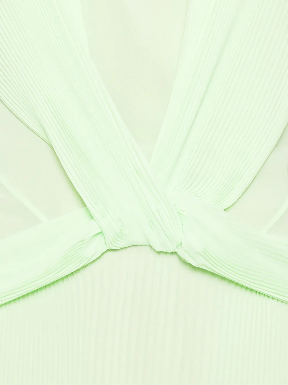 Genny Geplooide maxi-jurk met gedraaid detail Groen