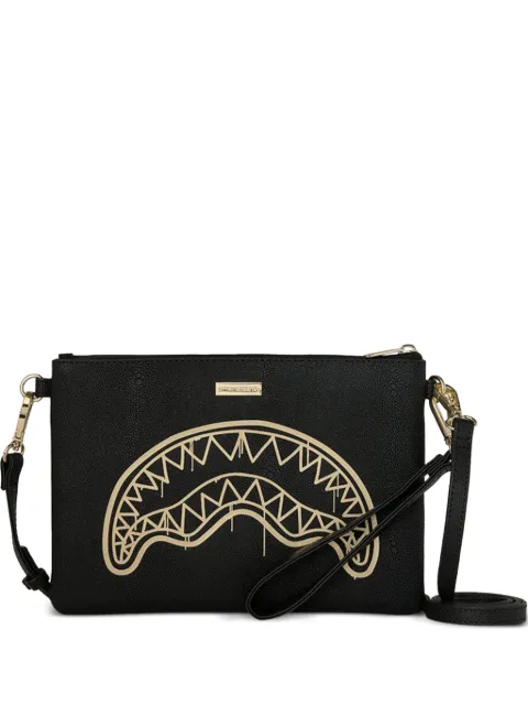 Sprayground That Gold Drap Shark Mouth clutch bag