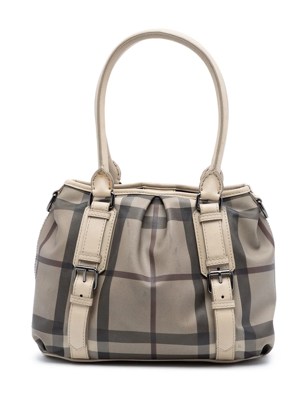 Burberry Pre-Owned 2000-2025 Small Smoke Check Coated Canvas Northfield satchel - Toni neutri