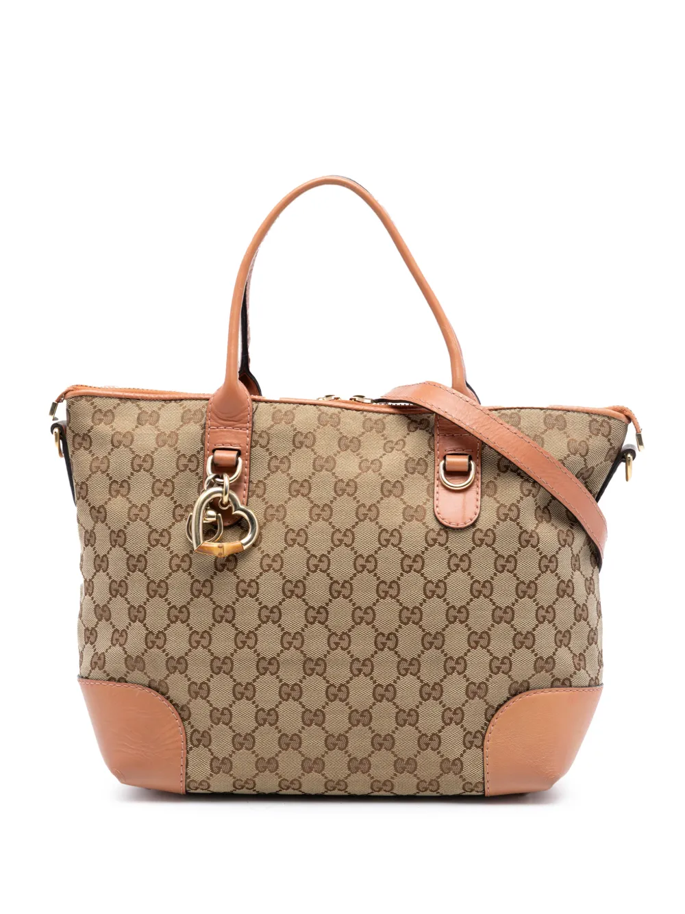 Gucci Pre-Owned 2016-2025 GG Canvas Heart Bit satchel - Toni neutri