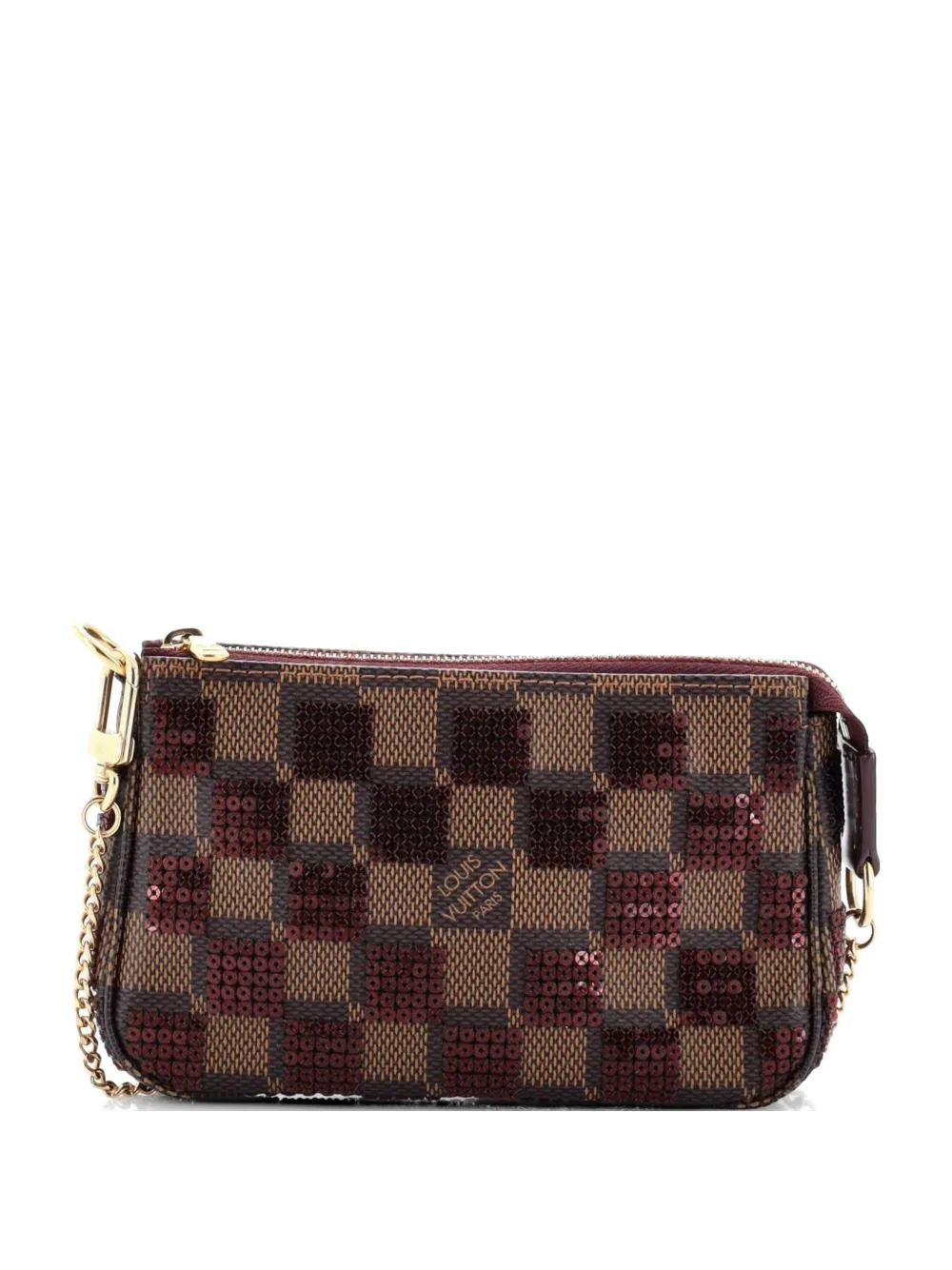 Louis Vuitton Pre-Owned Pochette Accessoires Damier Paillettes Mini clutch bag - Marrone