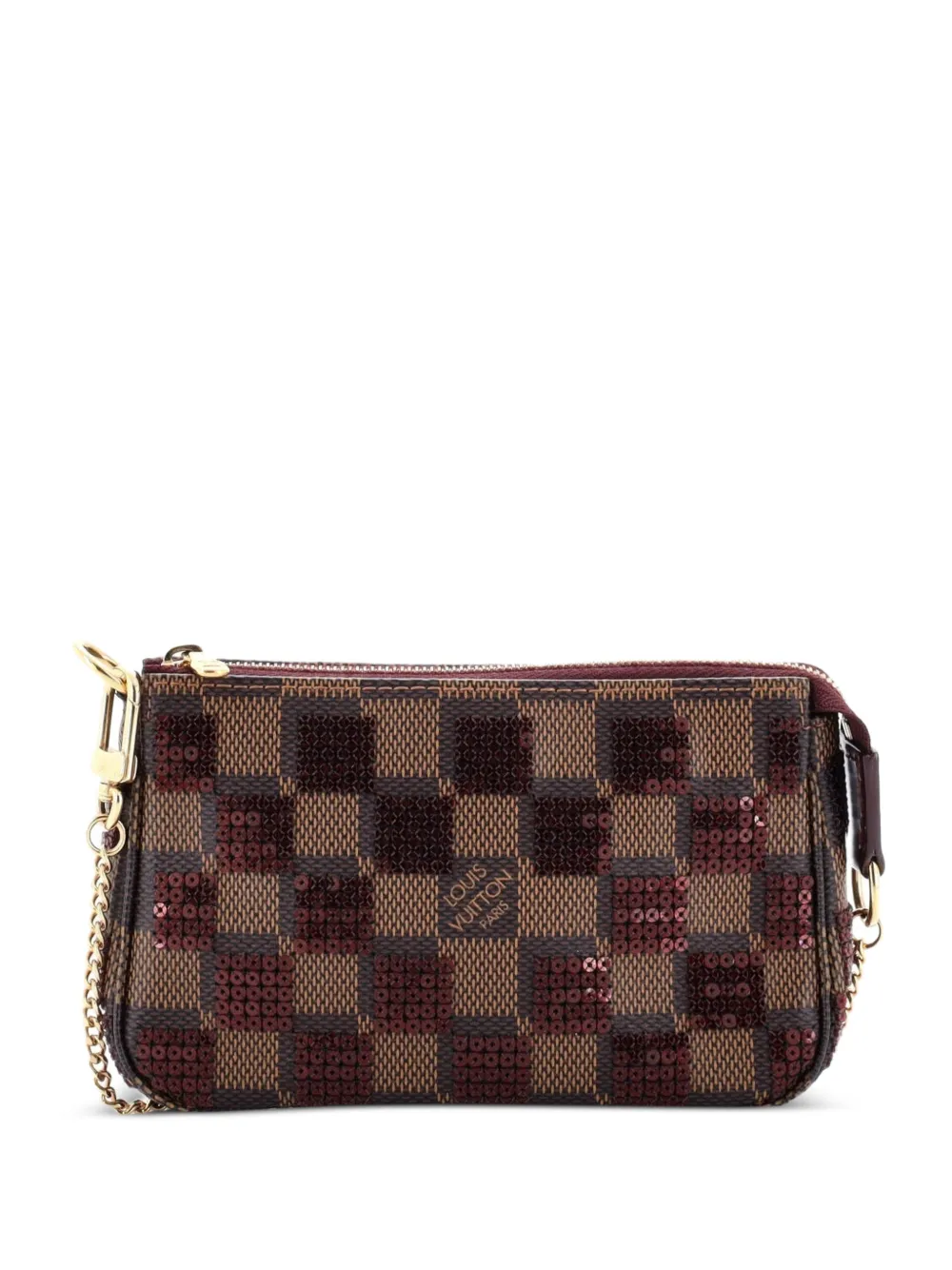 Louis Vuitton Pre-Owned Pochette Accessoires Damier Paillettes Mini clutch bag - Marrone