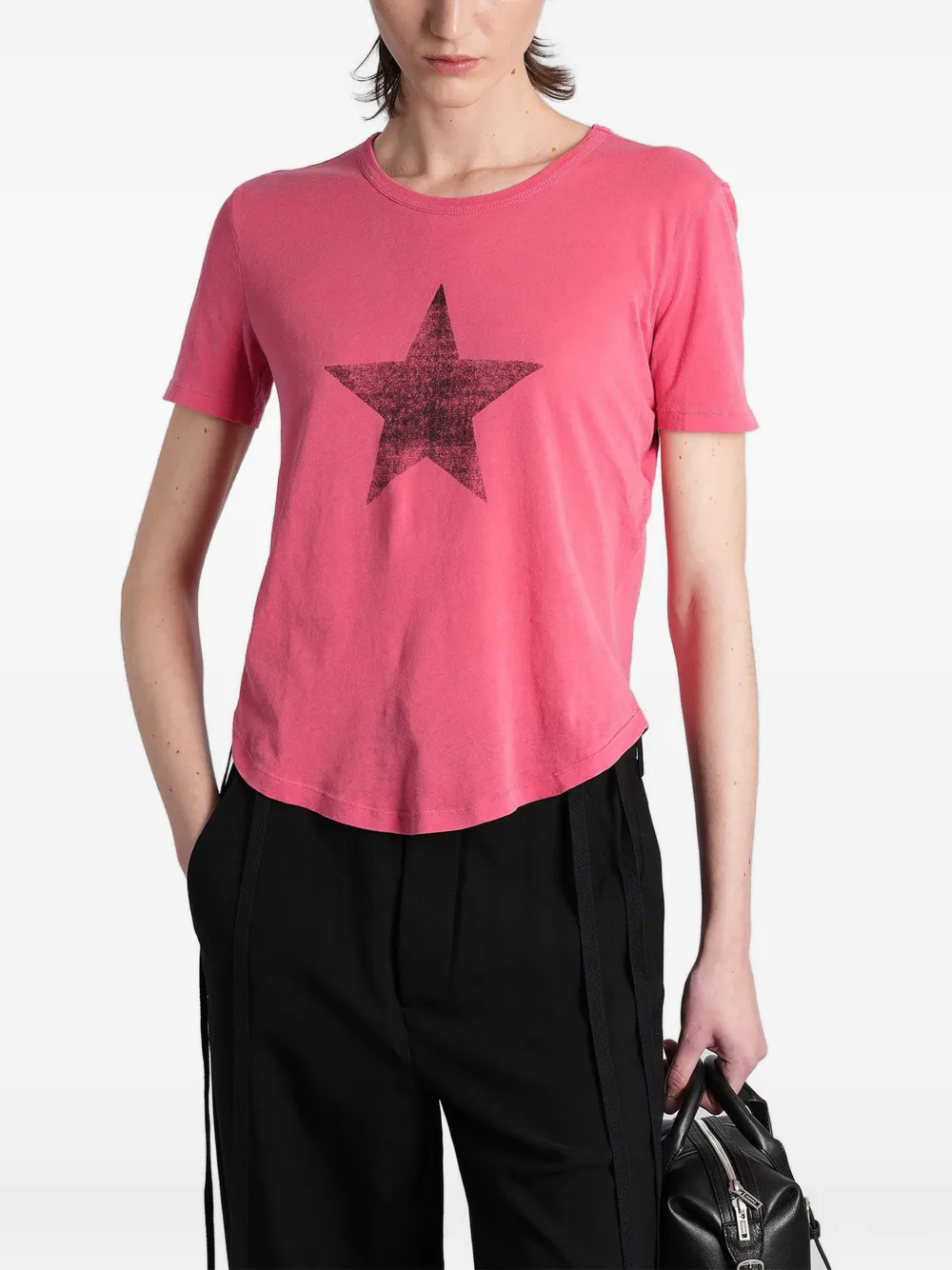 Ann Demeulemeester star-print T-shirt - Rosa