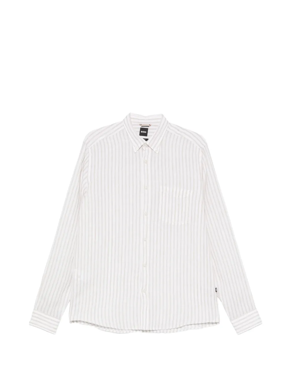 BOSS striped-pattern shirt - Bianco
