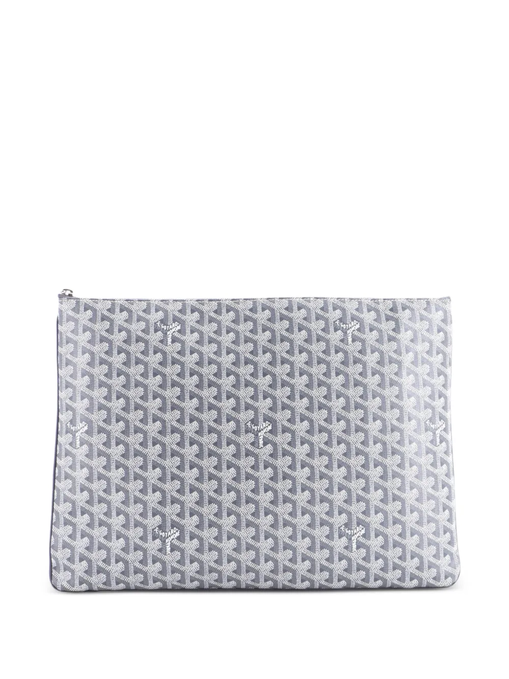 Goyard Pre-Owned Pouch Senat GM in tela cerata con zip - Grigio