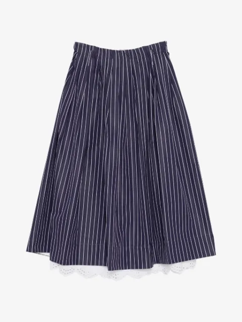 Dice Kayek falda midi con estampado de rayas diplomáticas