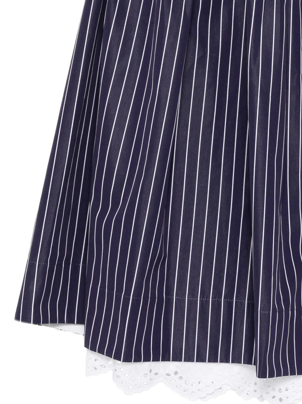 Dice Kayek Midi-rok met krijtstreep en afwerking van kant Blauw