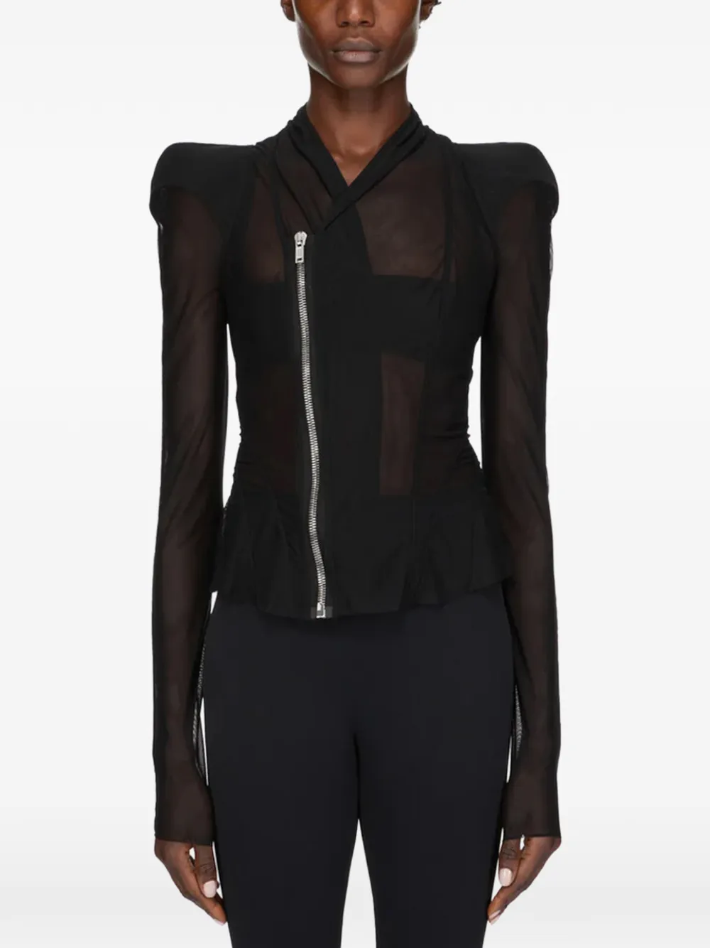 Rick Owens Princess semi-sheer jacket - Schwarz