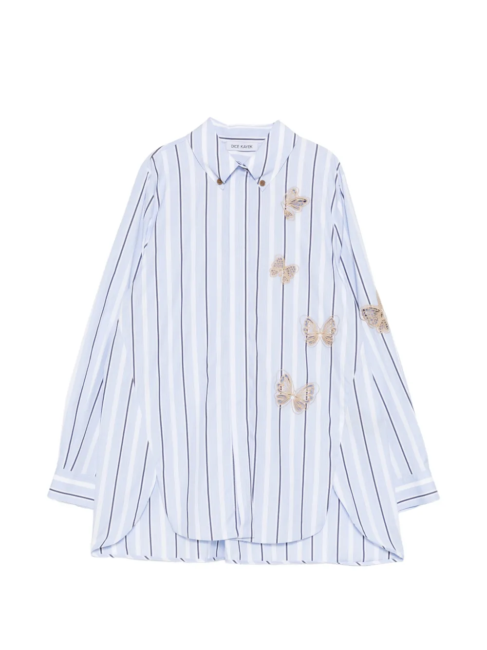 Dice Kayek butterfly embroidered shirt - Blu