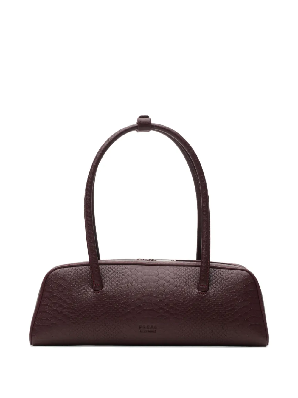 Freja Nyc Mercer Croc-effect Shoulder Bag In Brown