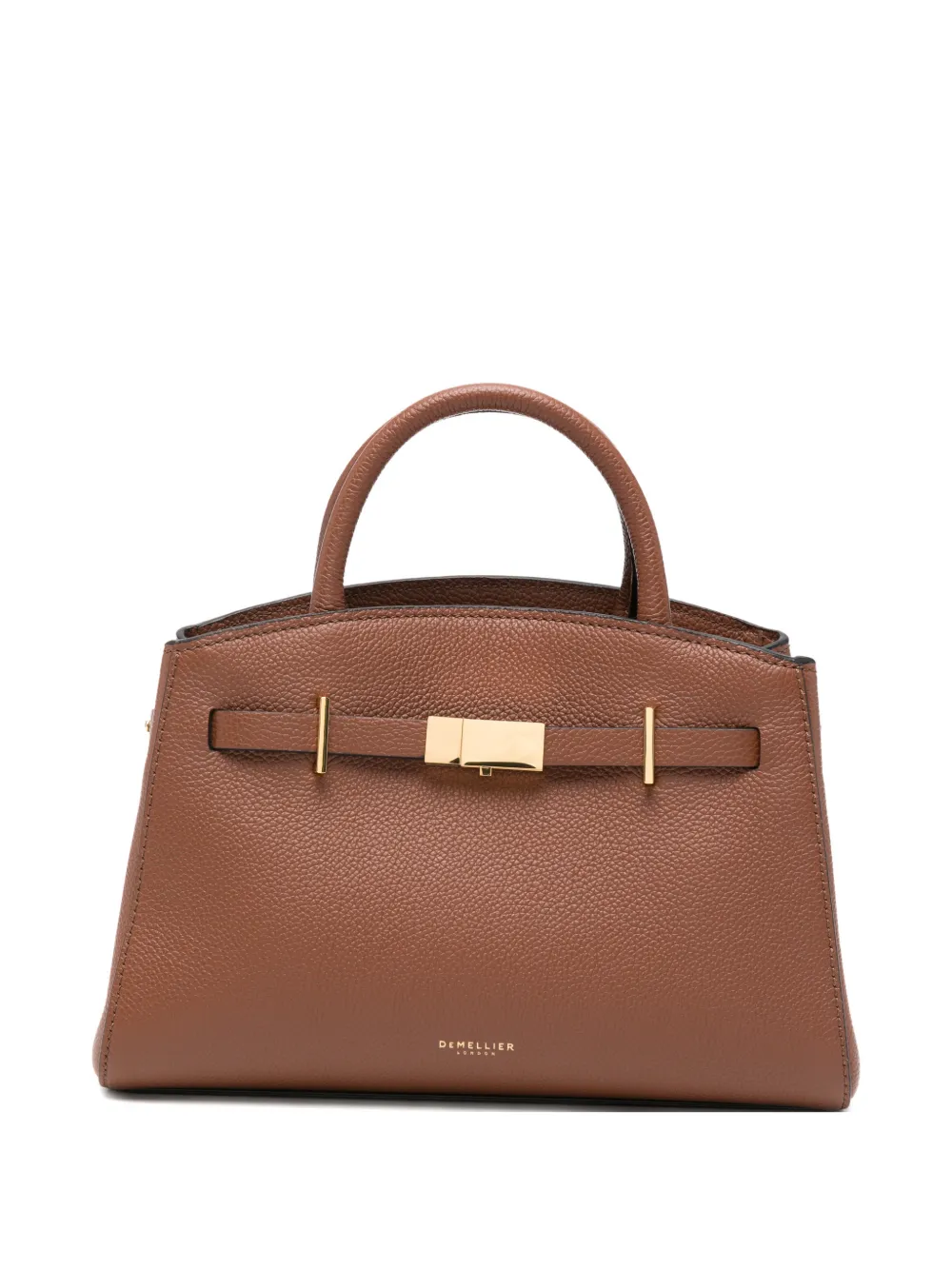 DeMellier small Hudson grained-leather tote bag - Brown