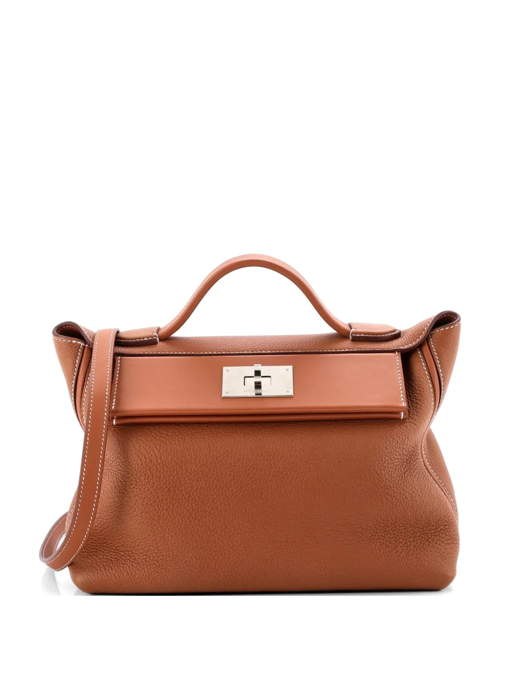 Hermès Pre-Owned 24/24 Bag Togo with Swift 29 satchel - Marrone