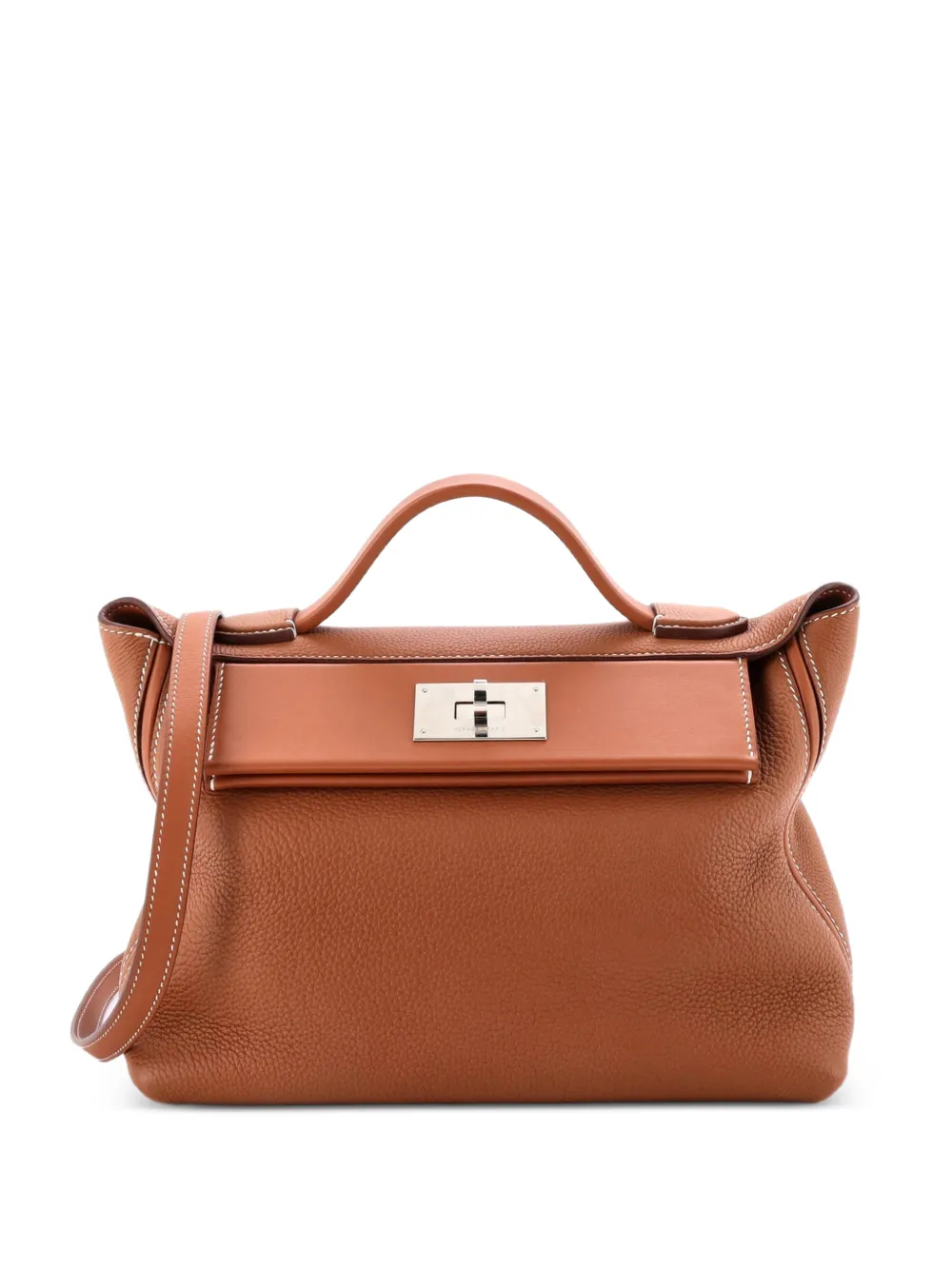 Hermès Pre-Owned 24/24 Bag Togo with Swift 29 satchel - Marrone