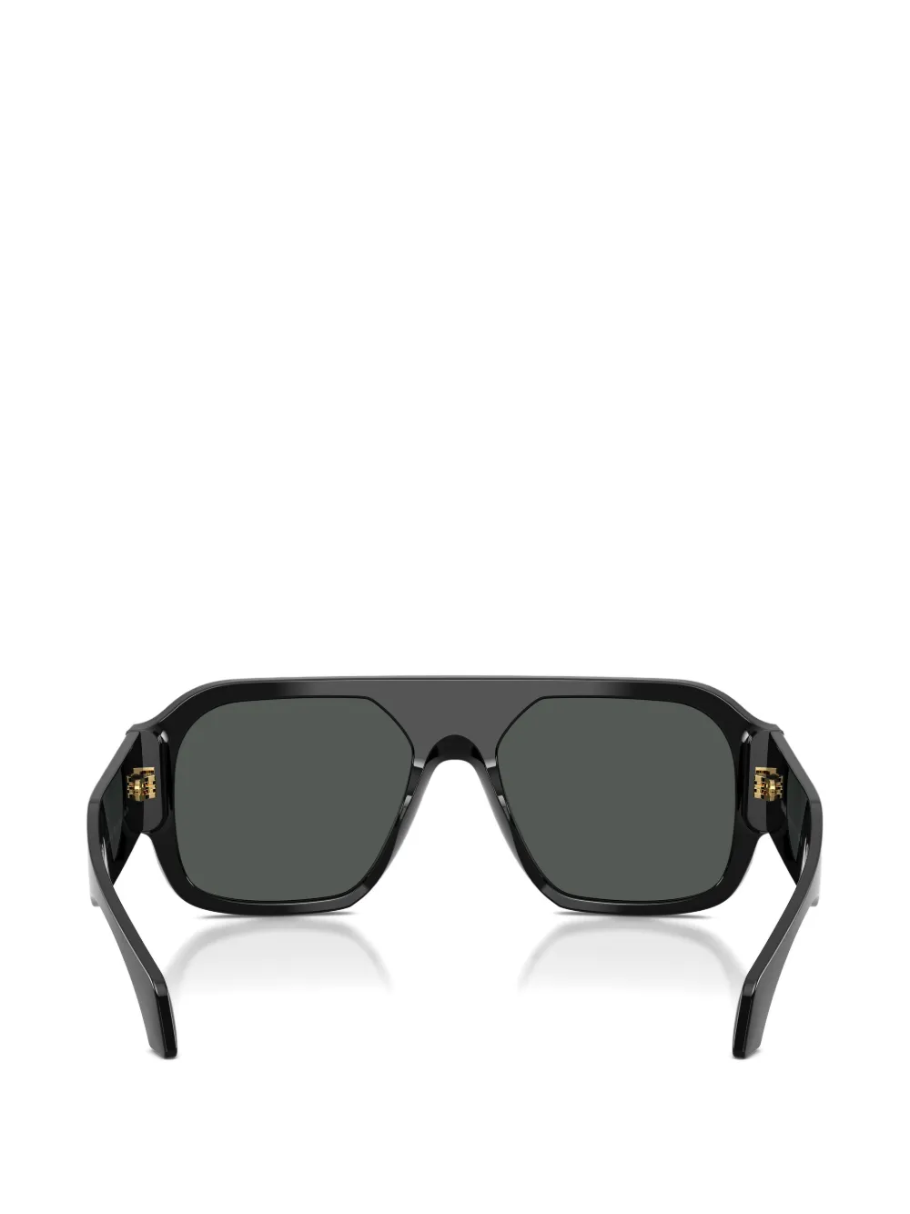 Versace Eyewear Zonnebril met rechthoekig montuur Zwart