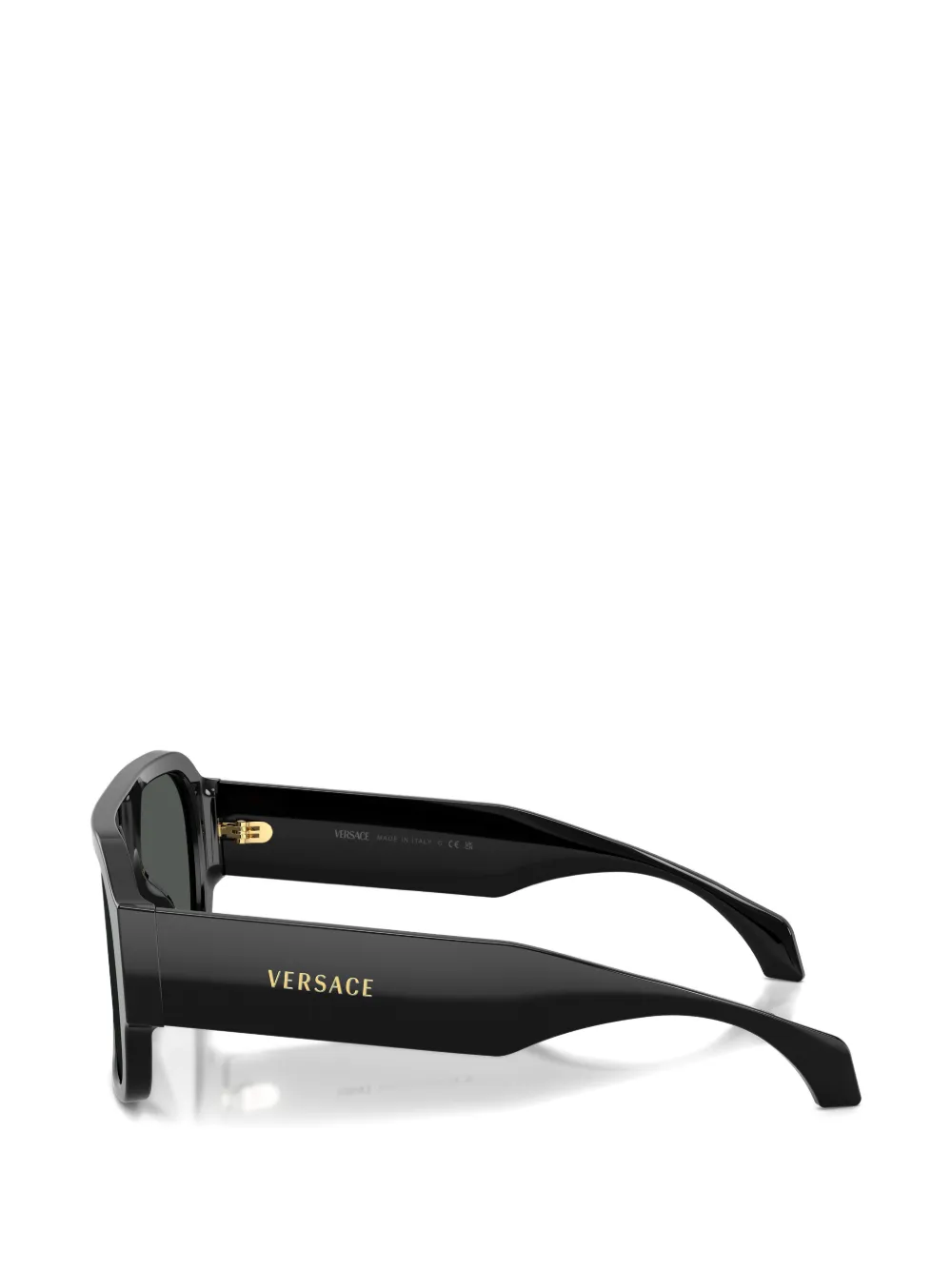 Versace Eyewear Zonnebril met rechthoekig montuur Zwart