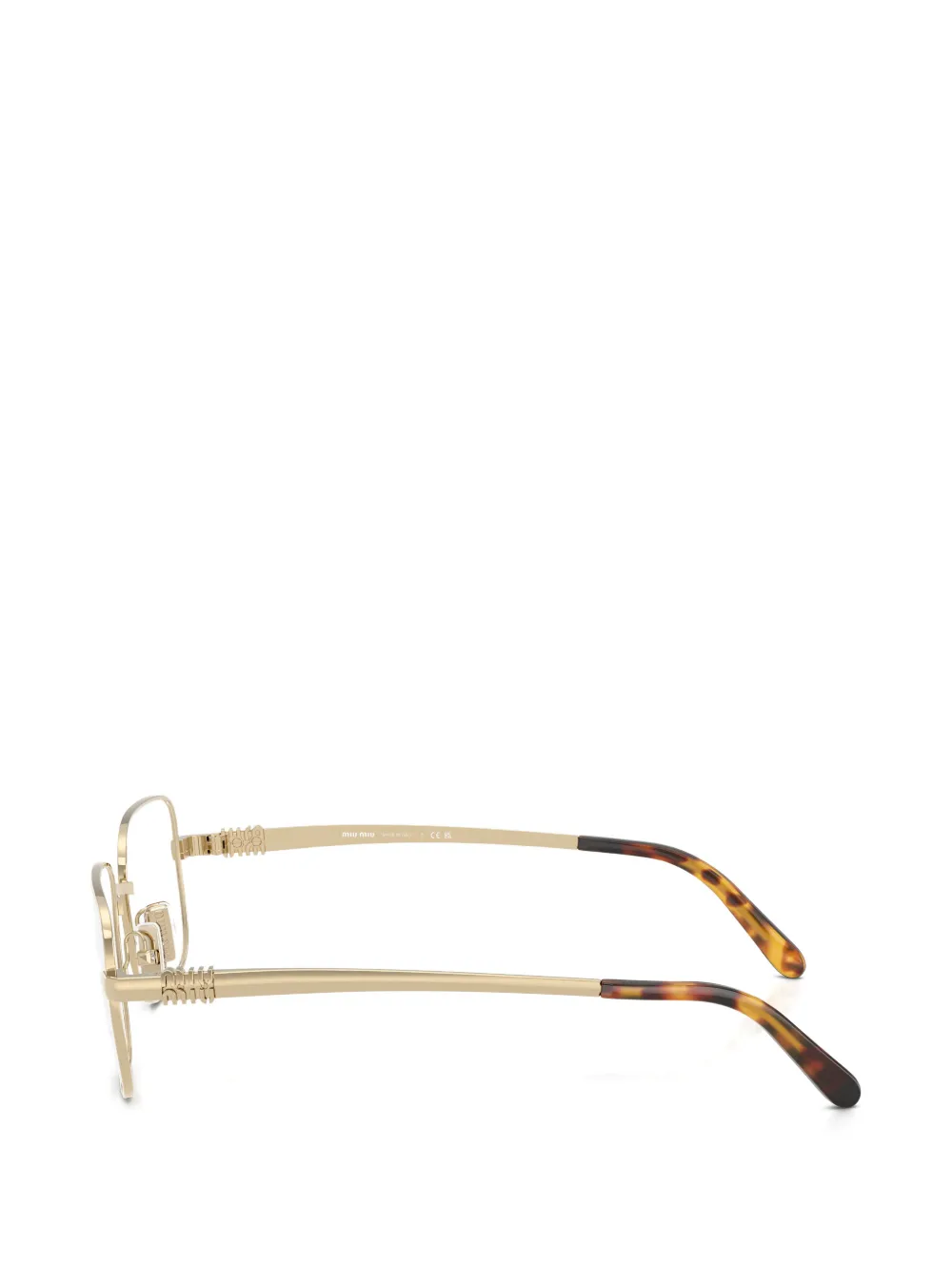Miu Eyewear Bril met vierkant montuur Goud
