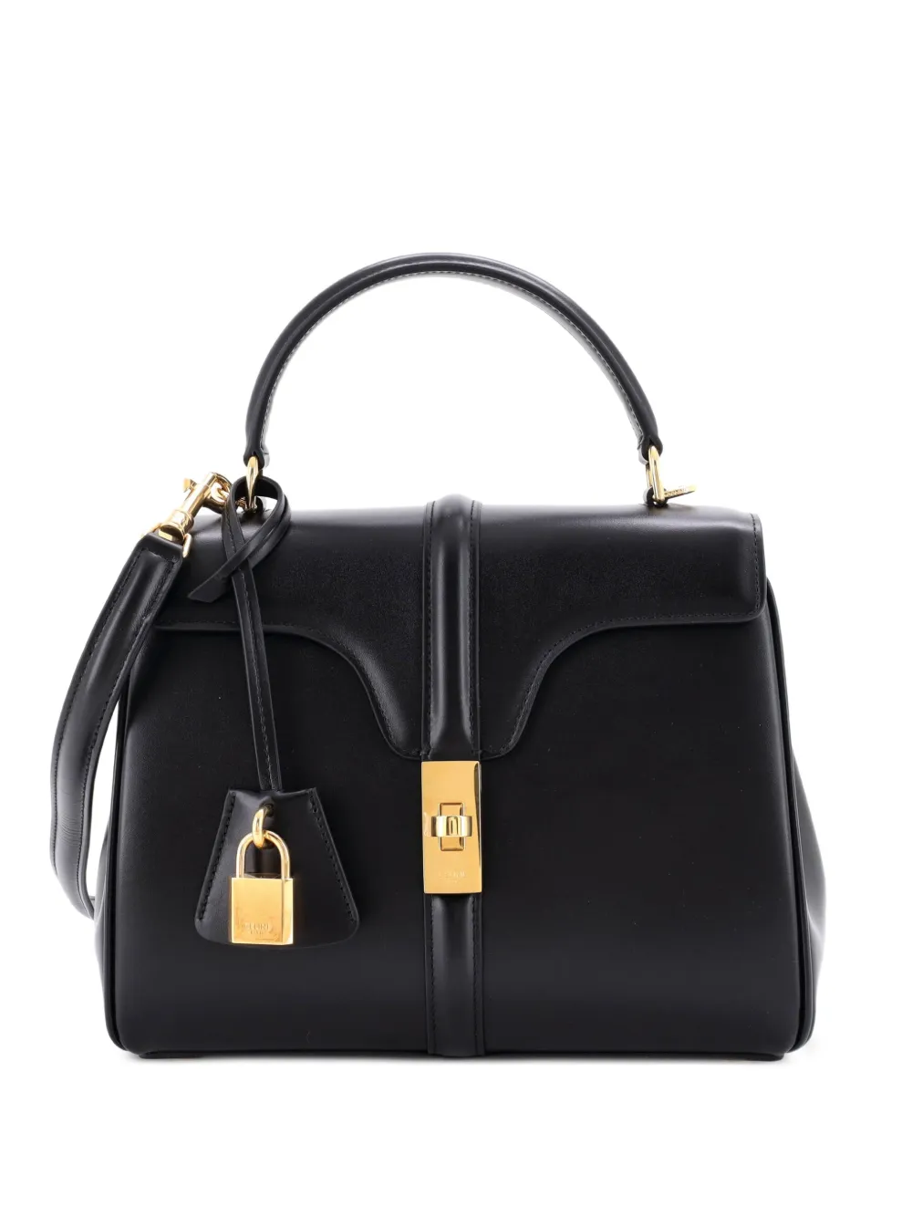 Celine Pre-Owned 16 Top Handle Bag Smooth Calfskin Small satchel - Nero