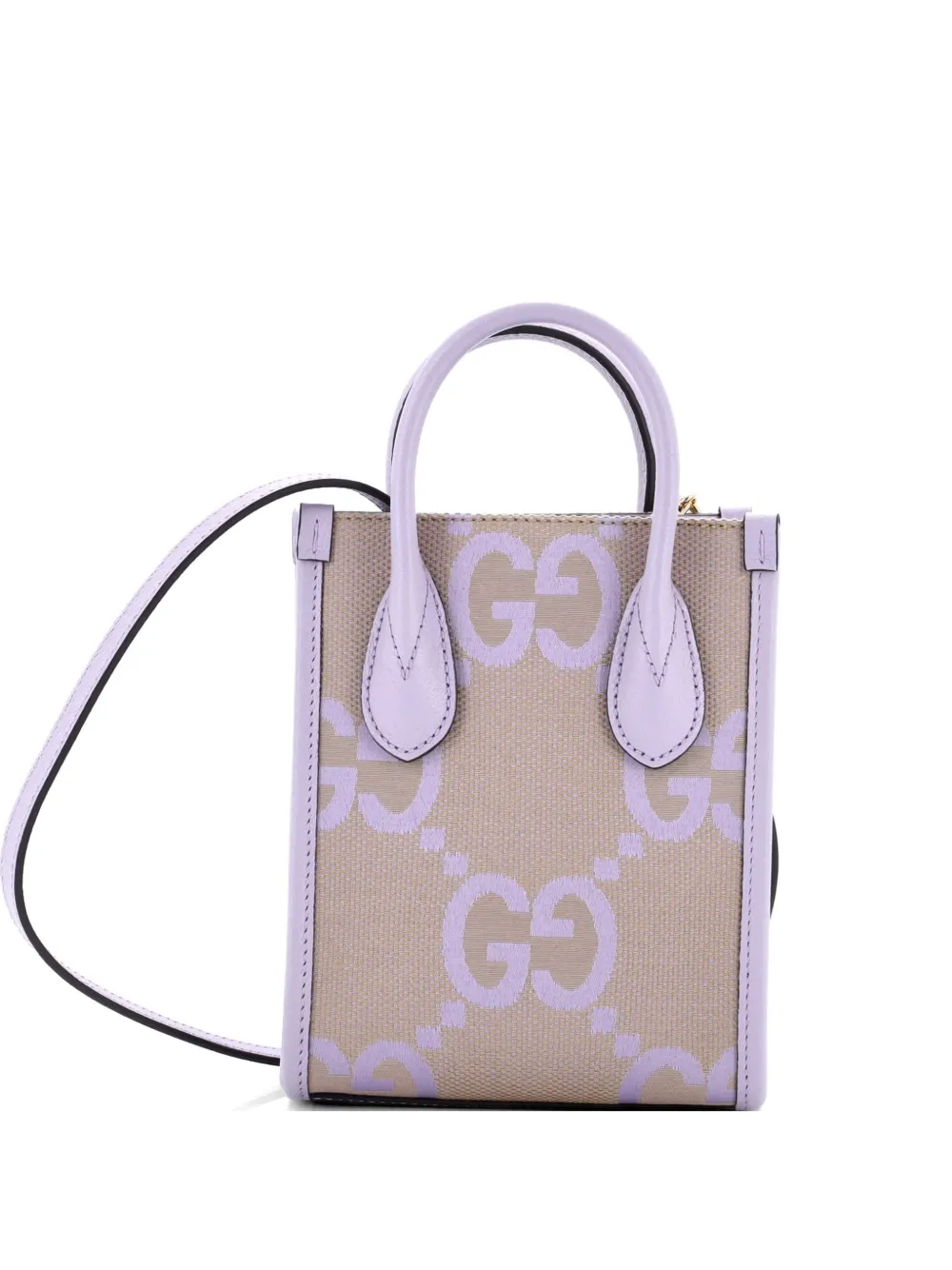 Gucci Pre-Owned Vertical Tote Jumbo GG Canvas Mini crossbody bag - Purple